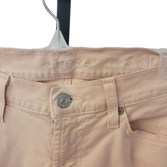 7 For All Mankind  Pale Pink Skinny Jeans - Picture 3 of 6